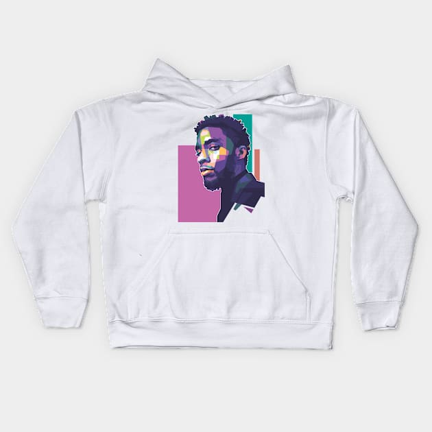 Chadwick Boseman WPAP Kids Hoodie by can.beastar